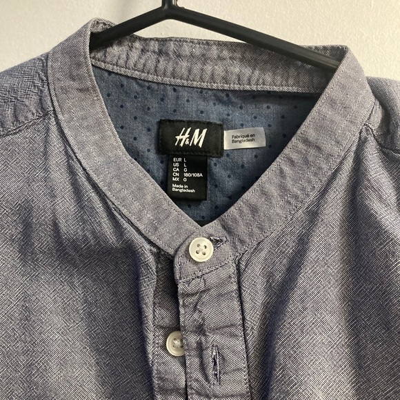 H&M mandarin collar shirt - L - Picture 2 of 5